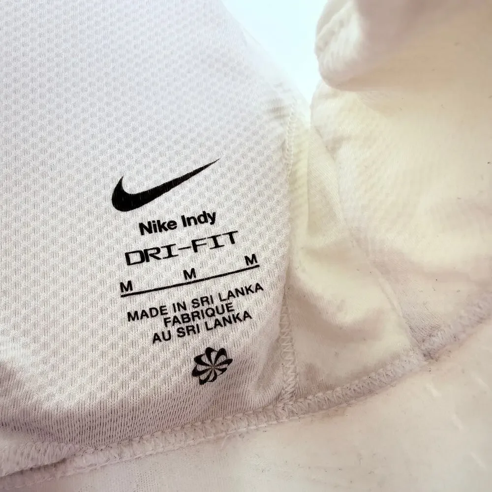 Nike Pro Dri-Fit White Halter Padded Sports Bra Size Medium